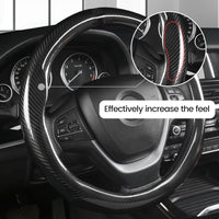 1 Pc Hand sewing Top Full Carbon Fiber Steering Wheel Cover