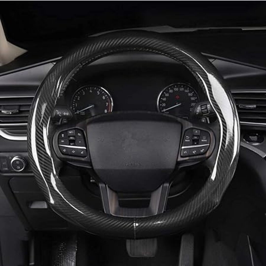 Hand sewing Top Full Carbon Fiber Steering Wheel Cover 1 Pc
