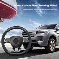 Hand sewing Top Leather Matt Carbon Fiber Steering Wheel Cover