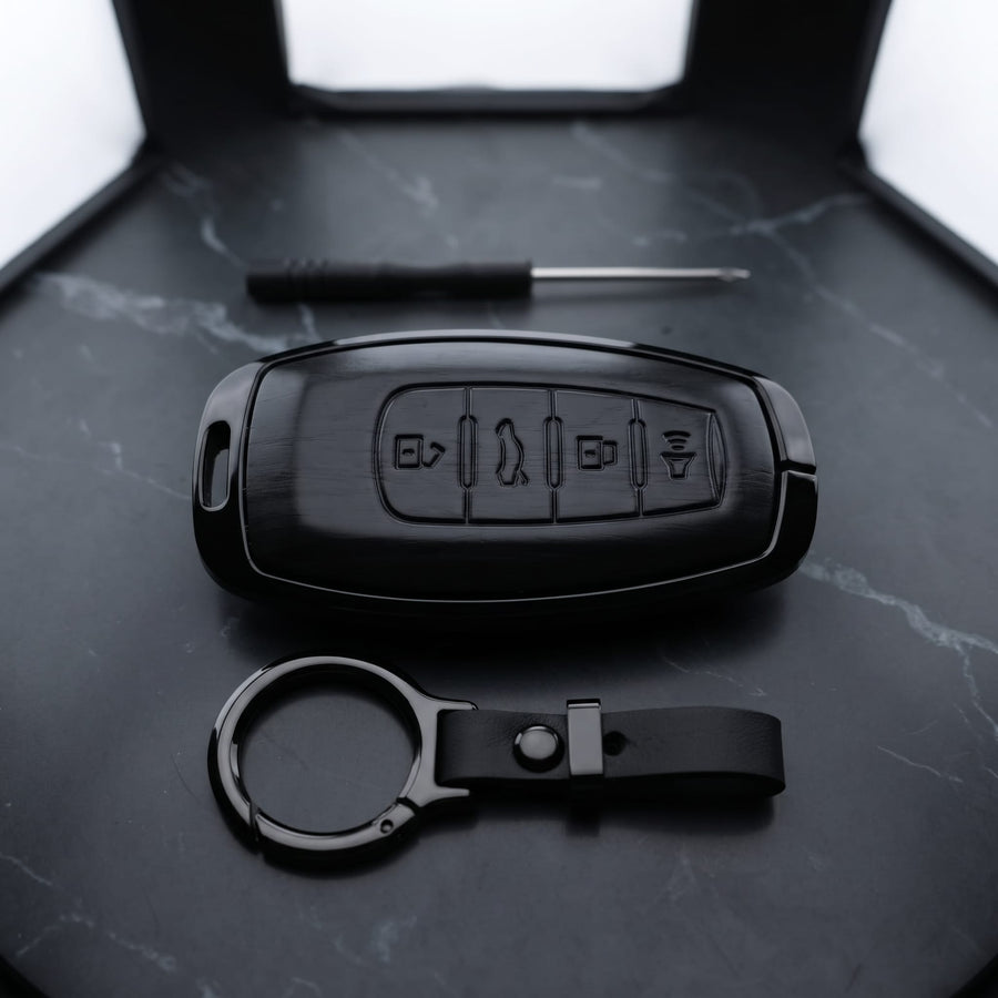Haval H6 2022 Model Elite Series Metallic Car Key Case Luxury Zinc Alloy Protection Case(Black)