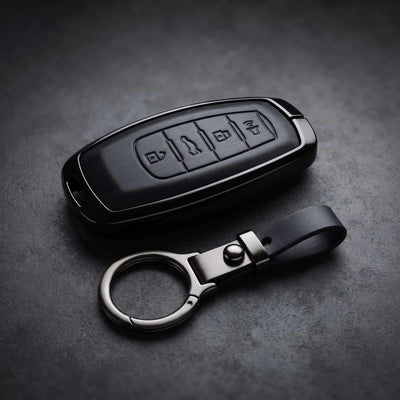 Haval H6 2022 Model Elite Series Metallic Car Key Case Luxury Zinc Alloy Protection Case(Black)