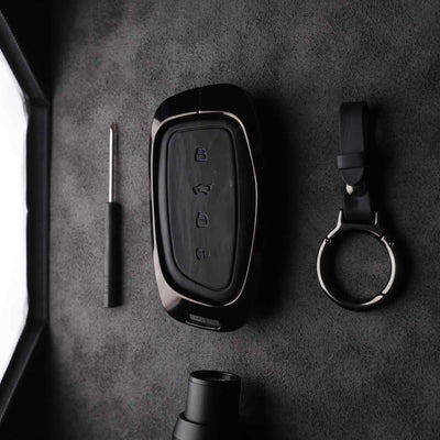 Haval H6 2025 Model Elite Series Metallic Car Key Case Luxury Zinc Alloy Protection Case(Black)