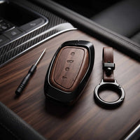 Haval H6 2025 Model Elite Series Metallic Car Key Case Luxury Zinc Alloy Protection Case(Brown)