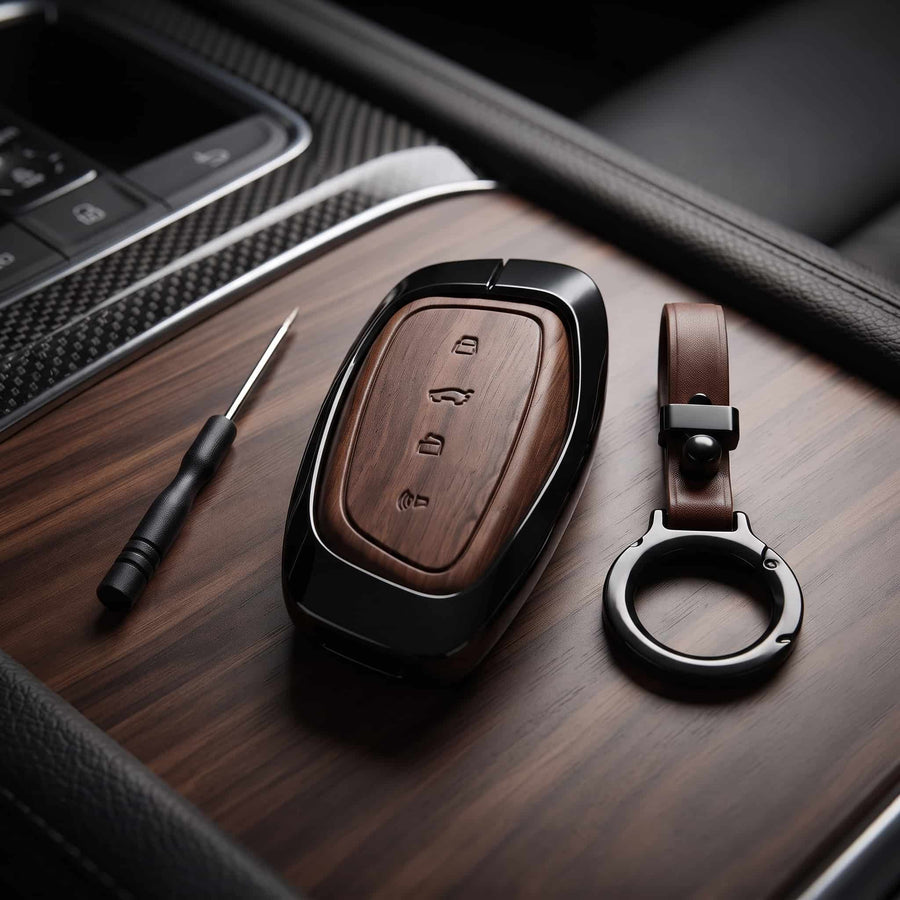 Haval H6 2025 Model Elite Series Metallic Car Key Case Luxury Zinc Alloy Protection Case(Brown)