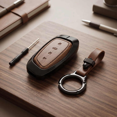 Haval H6 2025 Model Elite Series Metallic Car Key Case Luxury Zinc Alloy Protection Case(Brown)