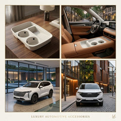 Haval H6 Console Wireless Charging & Cup Holder Silicone Protective Matt White Colour ST-39