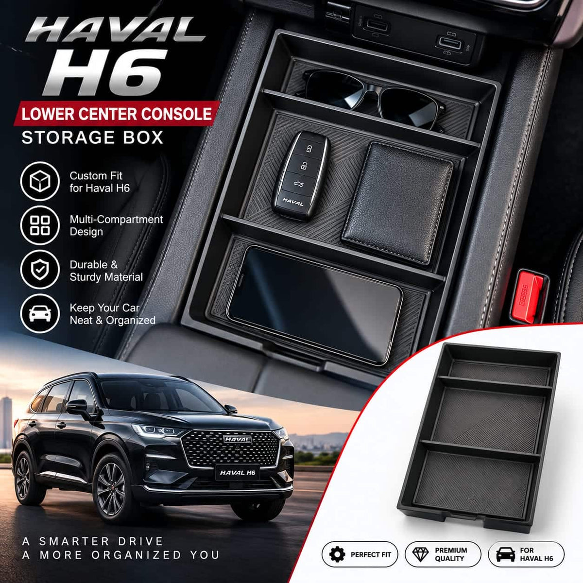 Haval H6 Lower Centre Console Storage Box Hard Sillicon ST-39