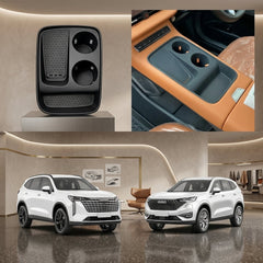Haval H6 Console Wireless Charging & Cup Holder Silicone Protective Matt Black Colour ST-39