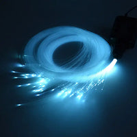 Liuhawk Double Head Fiber Optic 9.5ft Starlight Headliner Kit 500 pcs 0.75mm & 900 Pcs 0.5mm with 100 pcs 1mm Meter Shooting Star, Sound Activated Remote APP Control CAR And HOME Roof Decor