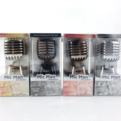 Universal Luxury Mic Man Car Perfume/Air Fresheners for Dashboard Long lasting Fragrance to Fresh up Your Car 1Pc (Silver)