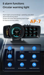 Car A600 HUD Display, OBD2+GPS Smart Gauge HD 3 LCD Screen Display Adjustable Bracket, Speed KM/H RPM Voltage Car Digital Speedometer For All Cars With OBD