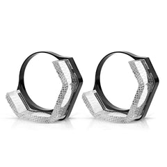 Universal Angel Eye Crystal Ring 2.5 Inch APP Control RGB LED for Car Headlight In Premium Quality 2 Pcs Set