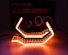 Universal Angel Eyes Retrofit APP Control RGB Crystal LED for Car Headlight 2 Pcs Set