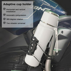 Heavy-Duty Clamp-On Bottle Holder Beverage Mount For Handlebars Fits Water Bottles For Bike