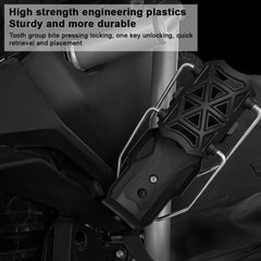 Heavy-Duty Clamp-On Bottle Holder Beverage Mount For Handlebars Fits Water Bottles For Bike