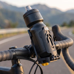 Heavy Duty Clamp On Bottle Holder Mount For Handlebar Water Bottles For Bike Black