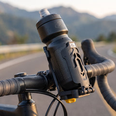 Heavy Duty Clamp On Bottle Holder Mount For Handlebar Water Bottles For Bike Black
