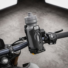Heavy Duty Clamp On Bottle Holder Mount For Handlebar Water Bottles For Bike Black