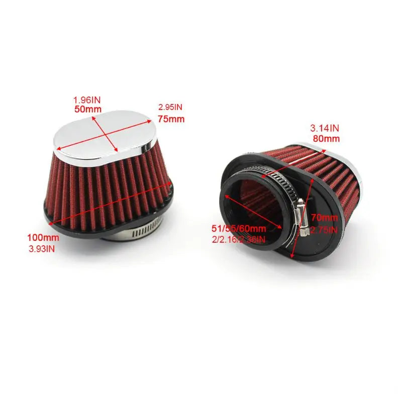 Universal High Flow Air Filter 51mm Sport Air Filter For Bike High Performance 1 Pc