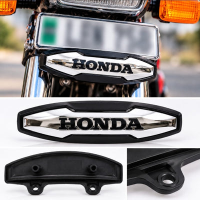 Honda CD 70 & CG 125 Front Number Plate Bracket Silver Plastic