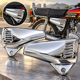 Honda CG 125 Stainless Steel Chrome Side Covers Chrome Finish Pair
