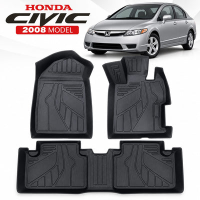Honda Civic 2008 Heavy Duty All-Weather TPE Car Floor Mats in Premium Quality