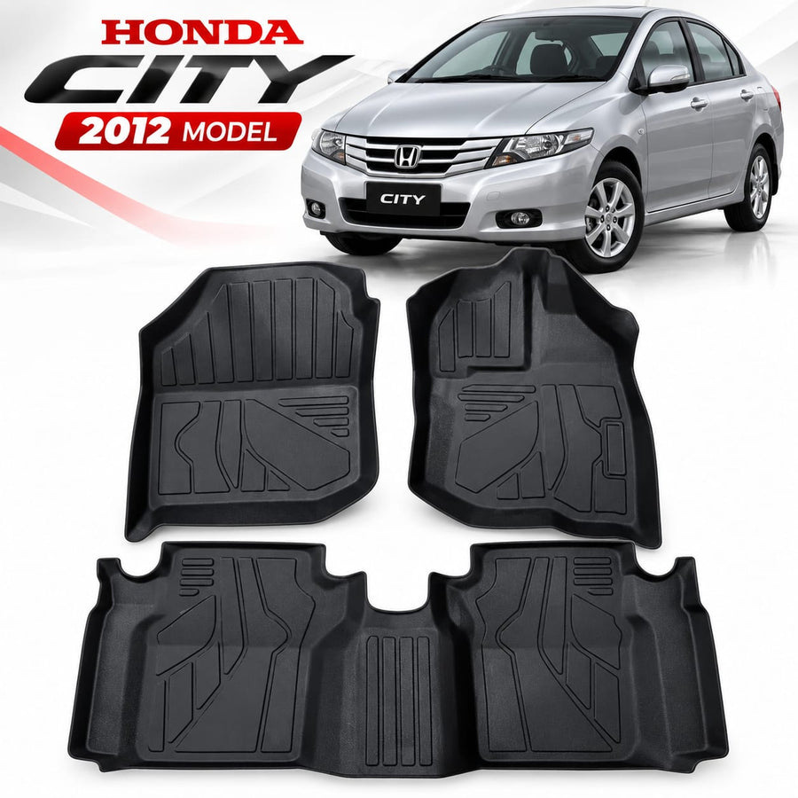 Honda City 2012 Heavy Duty All-Weather TPE Car Floor Mats in Premium Quality