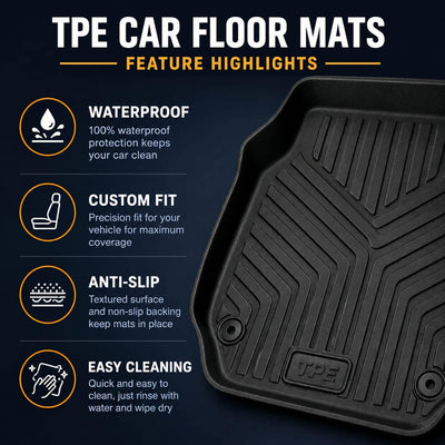 Honda City 2017 Model Heavy Duty All-Weather TPE Car Floor Mats in Premium Quality