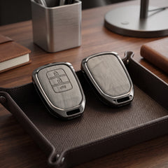 Honda City 2022 Model Elite Series Metallic Car Key Case Luxury Zinc Alloy Protection Case(Grey)