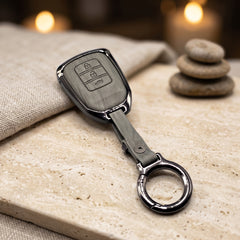 Honda City 2022 Model Elite Series Metallic Car Key Case Luxury Zinc Alloy Protection Case(Grey)