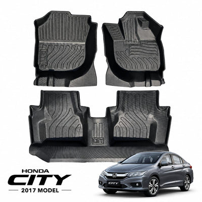 Honda City 2022 Model Heavy Duty All-Weather TPE Car Floor Mats in Premium Quality