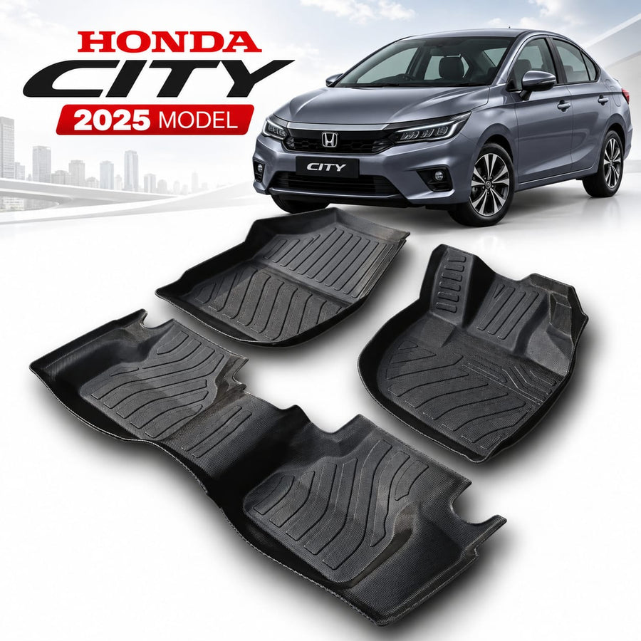 Honda City 2025 Heavy Duty All-Weather TPE Car Floor Mats in Premium Quality