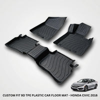 Honda Civic 2016 Model Heavy Duty All-Weather TPE Car Floor Mats in Premium Quality
