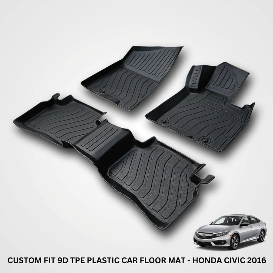 Honda Civic 2016 Model Heavy Duty All-Weather TPE Car Floor Mats in Premium Quality