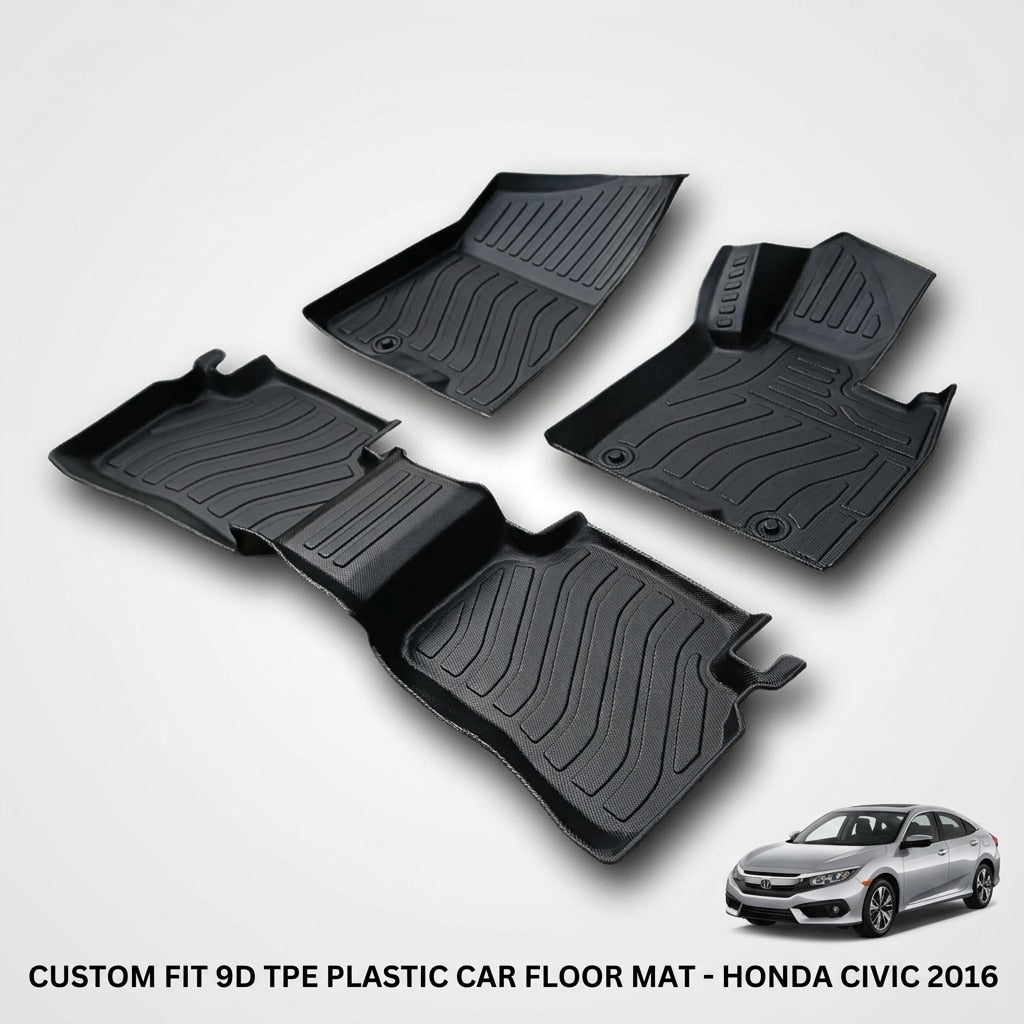 Honda Civic 2016 Model Heavy Duty All-Weather TPE Car Floor Mats in Premium Quality