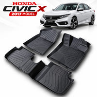 Honda Civic 2017 Heavy Duty All-Weather TPE Car Floor Mats in Premium Quality