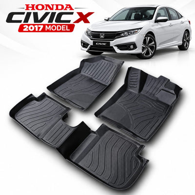 Honda Civic 2017 Heavy Duty All-Weather TPE Car Floor Mats in Premium Quality