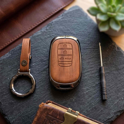 Honda Civic 2022-2026 Model Elite Series Metallic Car Key Case Luxury Zinc Alloy Protection Case(Brown)