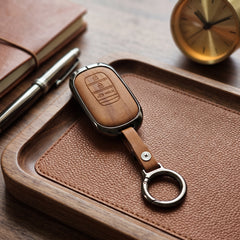 Honda Civic 2022-2026 Model Elite Series Metallic Car Key Case Luxury Zinc Alloy Protection Case(Brown)