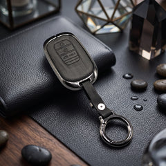 Honda Civic 2022-2026 Model Elite Series Metallic Car Key Case Luxury Zinc Alloy Protection Case(Black)