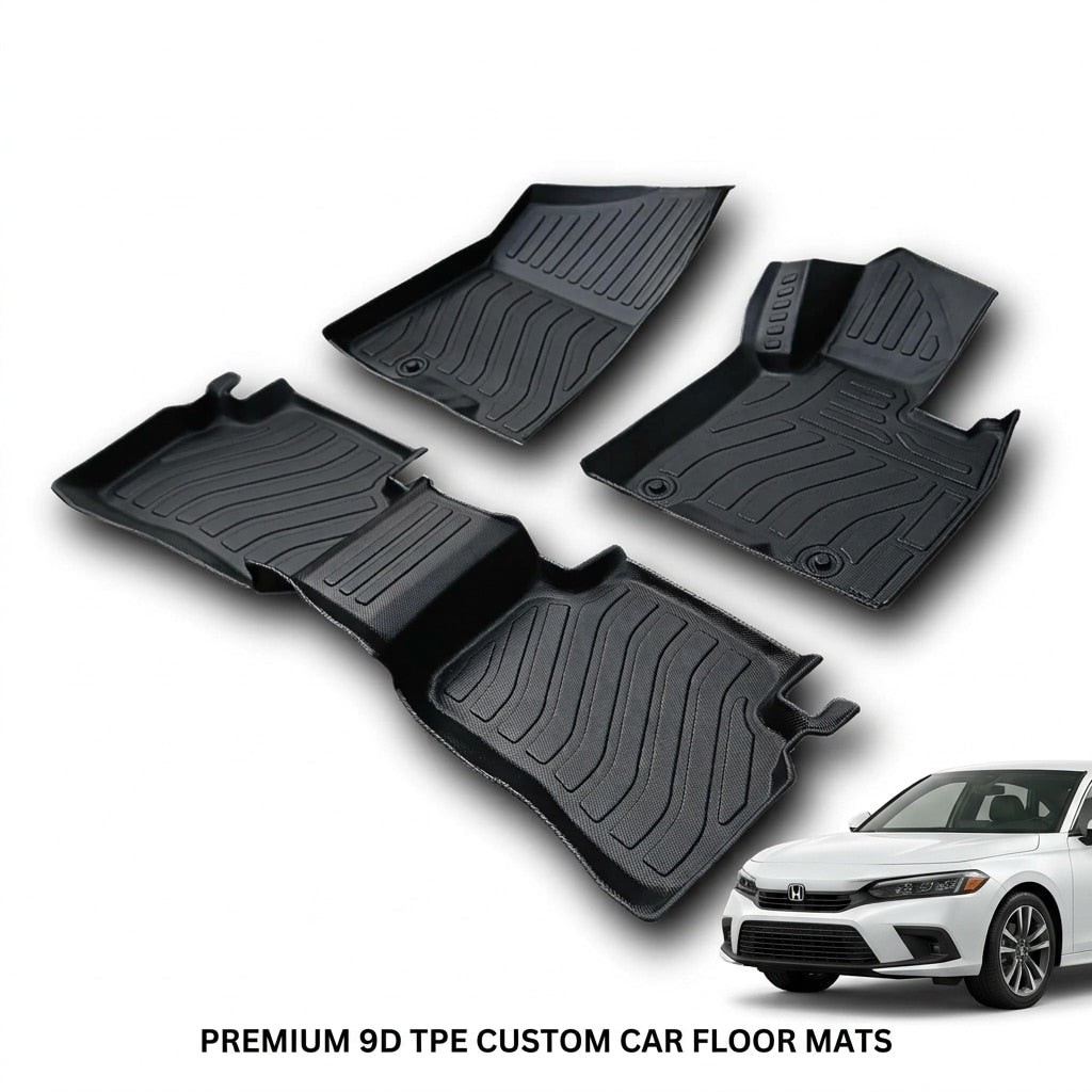 Honda Civic 2022 Model Heavy Duty All-Weather TPE Car Floor Mats in Premium Quality