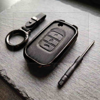 Honda Civic Rebirth 2012-2015 Model Elite Series Metallic Car Key Case Luxury Zinc Alloy Protection Case(Black)