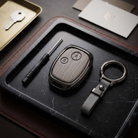 Honda Civic Reborn 2008-2012 Elite Series Metallic Car Key Case Luxury Zinc Alloy Protection Case(Grey)