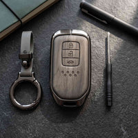 Honda Civic X 2016-2021 Model Elite Series Metallic Car Key Case Luxury Zinc Alloy Protection Case(Grey)