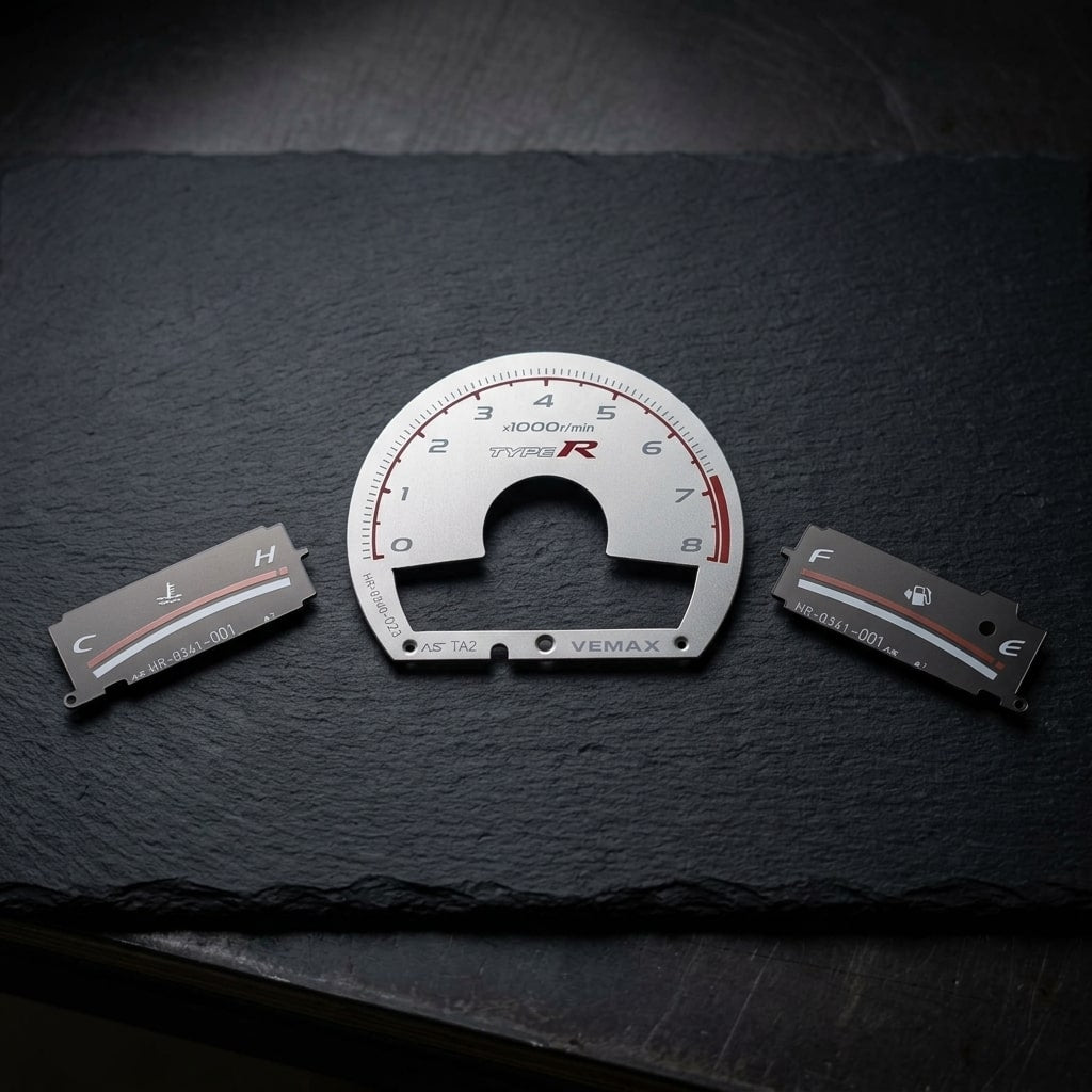 Honda Reborn Type R 3 Pieces Meter Panel Silver Premium Quality