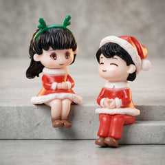 Universal Cute Romantic Christmas Couple Character Decoration Accessories For Car