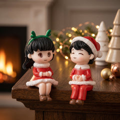 Universal Cute Romantic Christmas Couple Character Decoration Accessories For Car