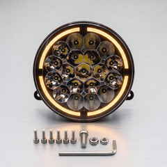 Nakamoro Premium Series R03 Model 9 Inch Round LED Floodlight With White/Amber Drl