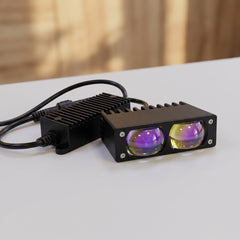 Nakamoro High-Power 2 Lens LED Projector Auxiliary Light With Dual Color Universal Fit For Off Road Vehicles
