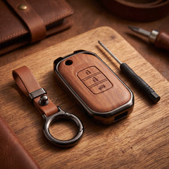 Honda Civic Rebirth 2012-2015 Model Elite Series Metallic Car Key Case Luxury Zinc Alloy Protection Case(Brown)